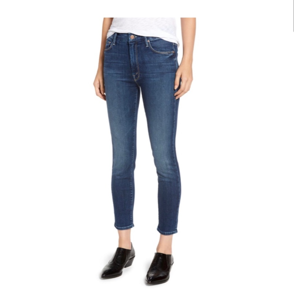 MOTHER High Waisted Looker Crop Jeans